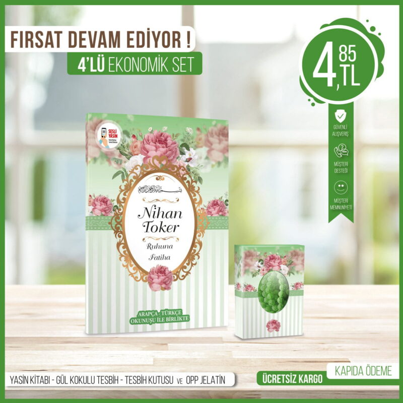 4'lü Jelatinli  Yeşil Mevlid Seti-118