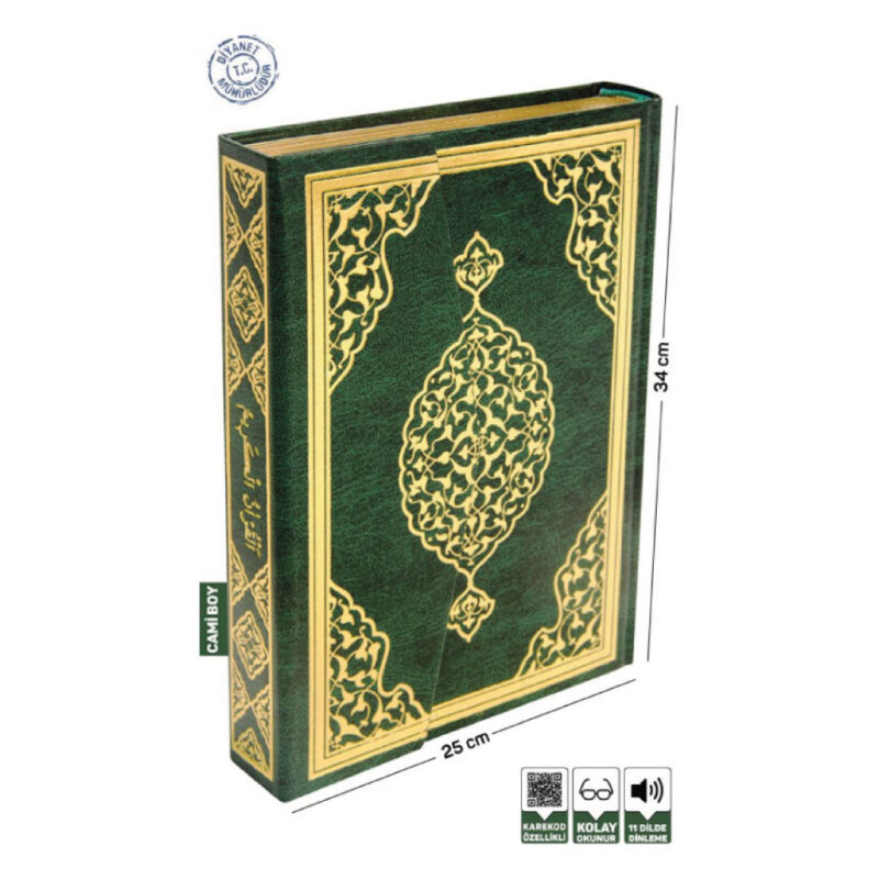 Kuranı Kerim Bilgisayar Hatlı Cami Boy Yeşil Renk