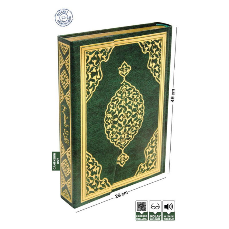 Kuranı Kerim Bilgisayar Hatlı Cami Kebir Boy Yeşil Renk