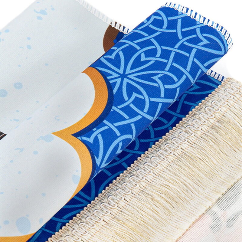 Dijital Baskılı Çocuk Seccadesi - Mavi Kabe Model - Görsel 3