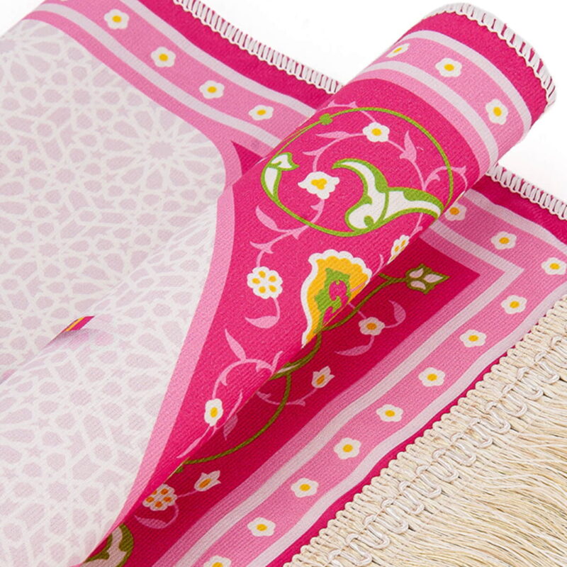 Dijital Baskılı Çocuk Seccadesi - Pembe Desenli Model - Görsel 3