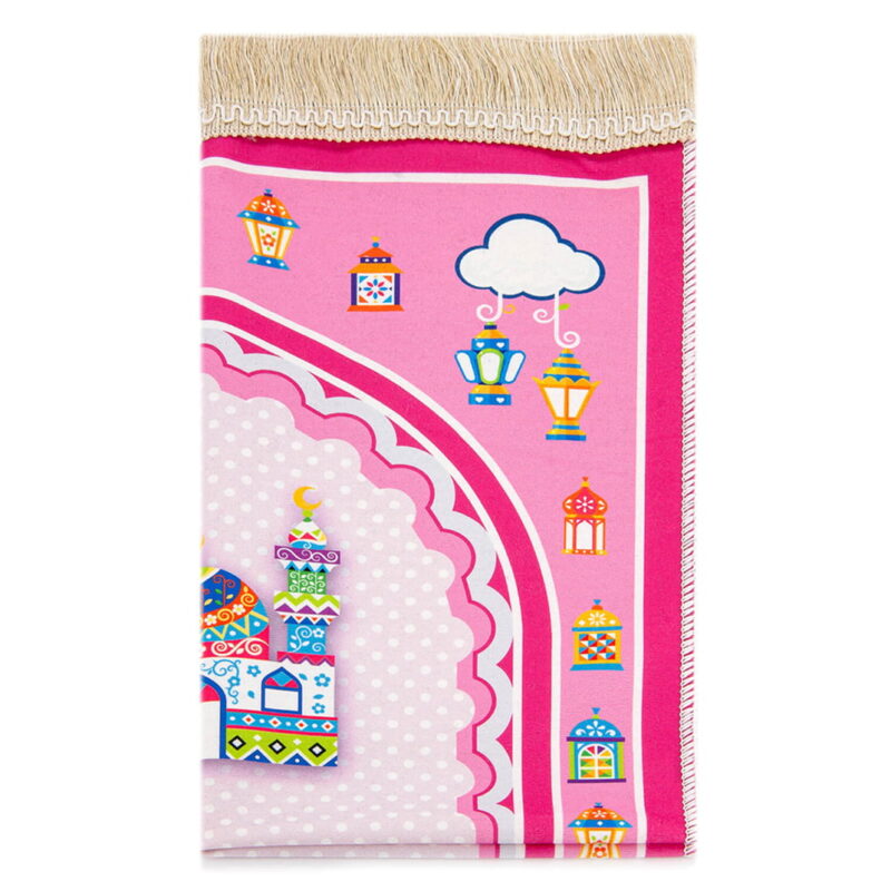 Dijital Baskılı Çocuk Seccadesi - Pembe Cami Model - Görsel 2