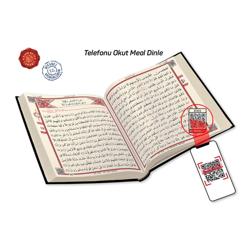 Kuranı Kerim Bilgisayar Hatlı Rahle Boy Kabe Model - Görsel 3