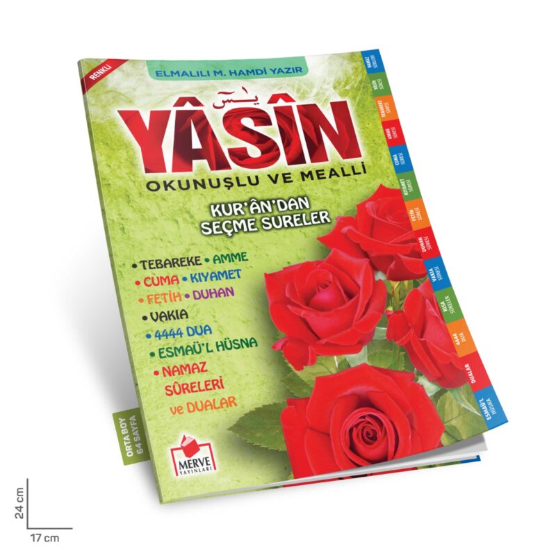 Yasini Şerif Açıklamali ve Mealli Orta Boy Yeşil Renk
