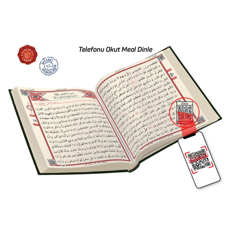 Kuranı Kerim Bilgisayar Hatlı Cami Kebir Boy Yeşil Renk - Görsel 4