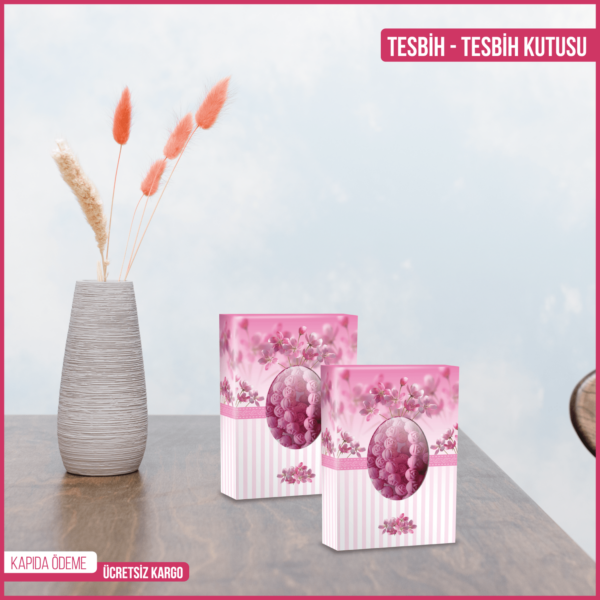 Pembe Tesbih Ve Tesbih Kutusu-148