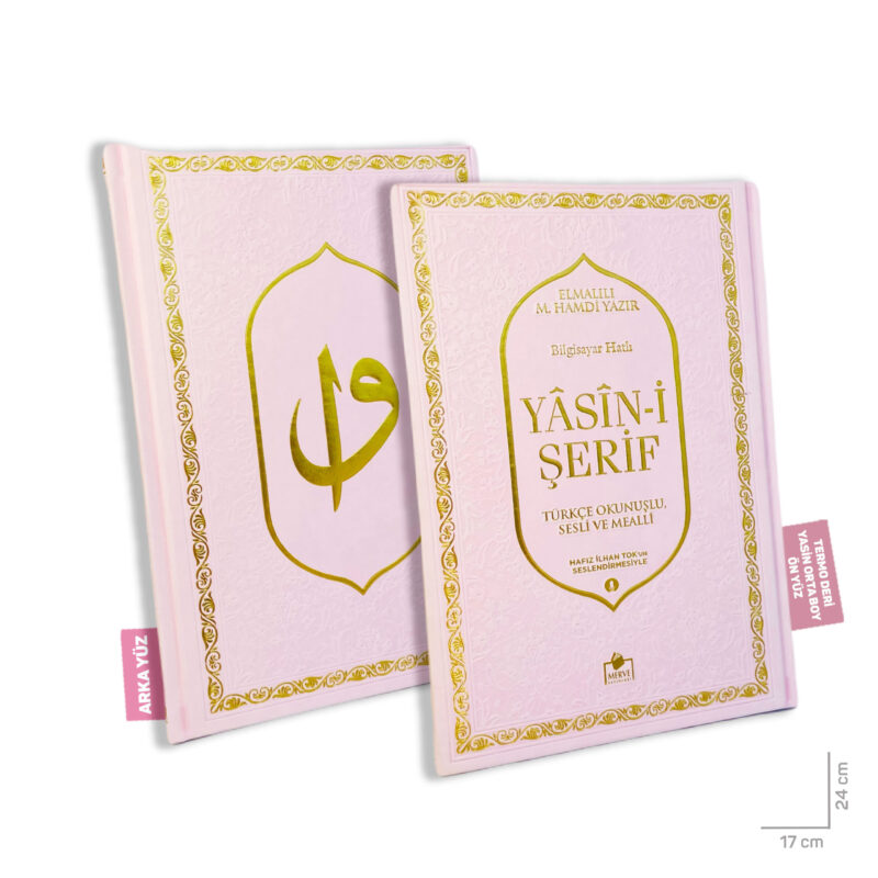 Lüks Termo Deri Yasin-i Şerif Orta Boy Pembe