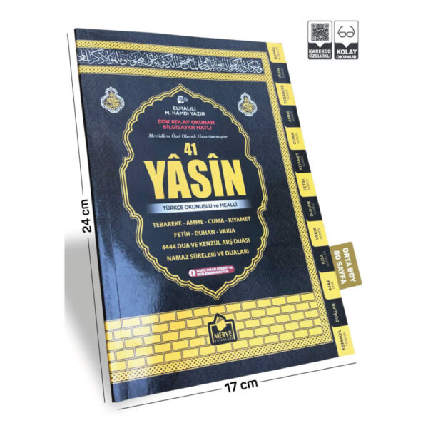 Kabe Model Yasini Şerif Türkçe Okunuşlu ve Mealli Orta Boy 80 Sayfa