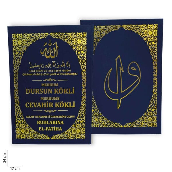 Yaldız Baskı – Özel Ciltli İsim Baskılı Yasin Cüzü Lacivert