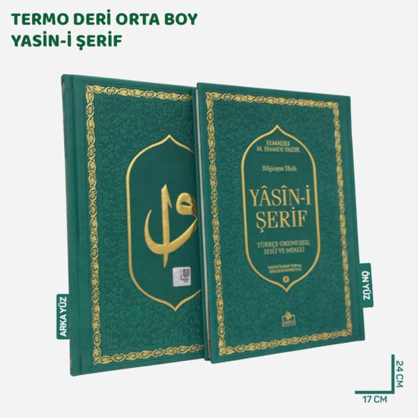 Lüks Termo Deri Yasin-i Şerif Orta Boy Yeşil