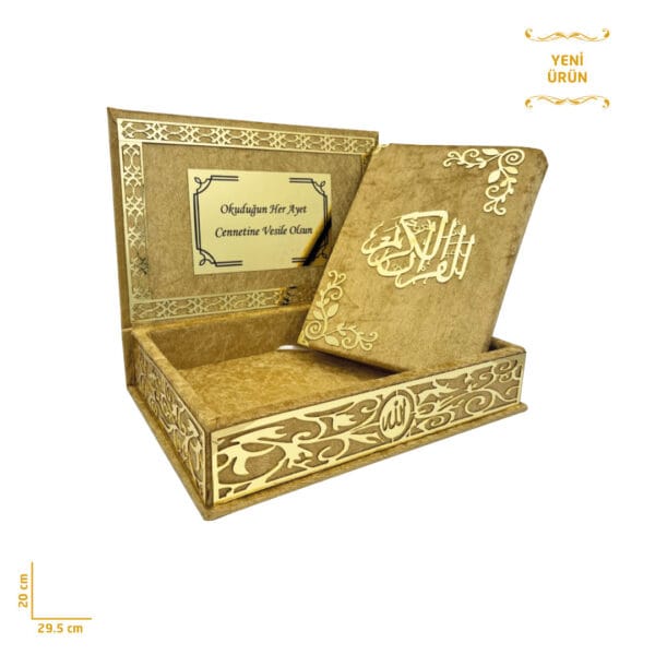 Ayaksız Kadife Sandık Versace Gold Kur’an-ı Kerim
